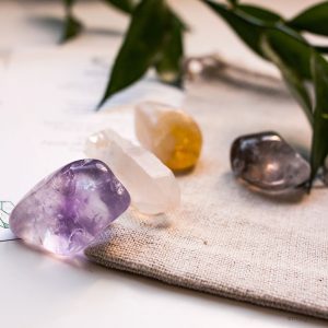 Talisman bienestar, amatista, citrino, cuarzo natural, cuarzo ahumado